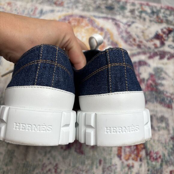 Hermes Denim Cross Sneakers - Picture 4 of 12